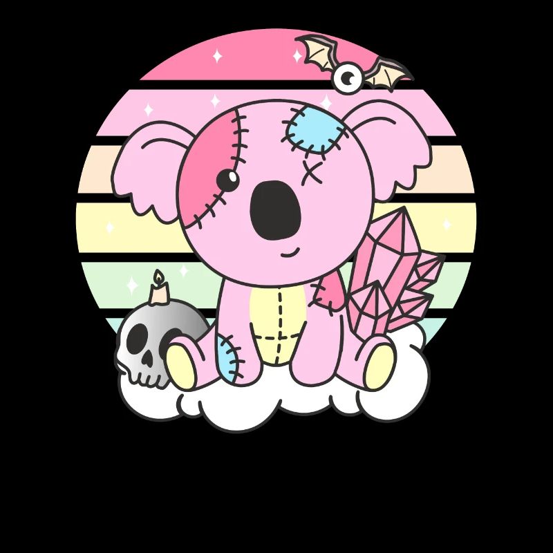 Kawaii Gothic Koala Pastel Gothic Goth