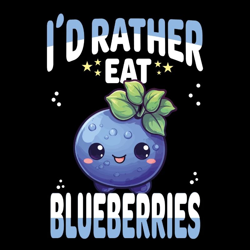 Blaubeere Kawaii
