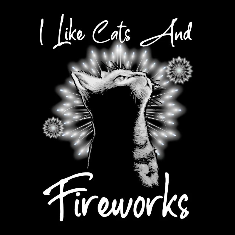 Chats et feux d’artifice