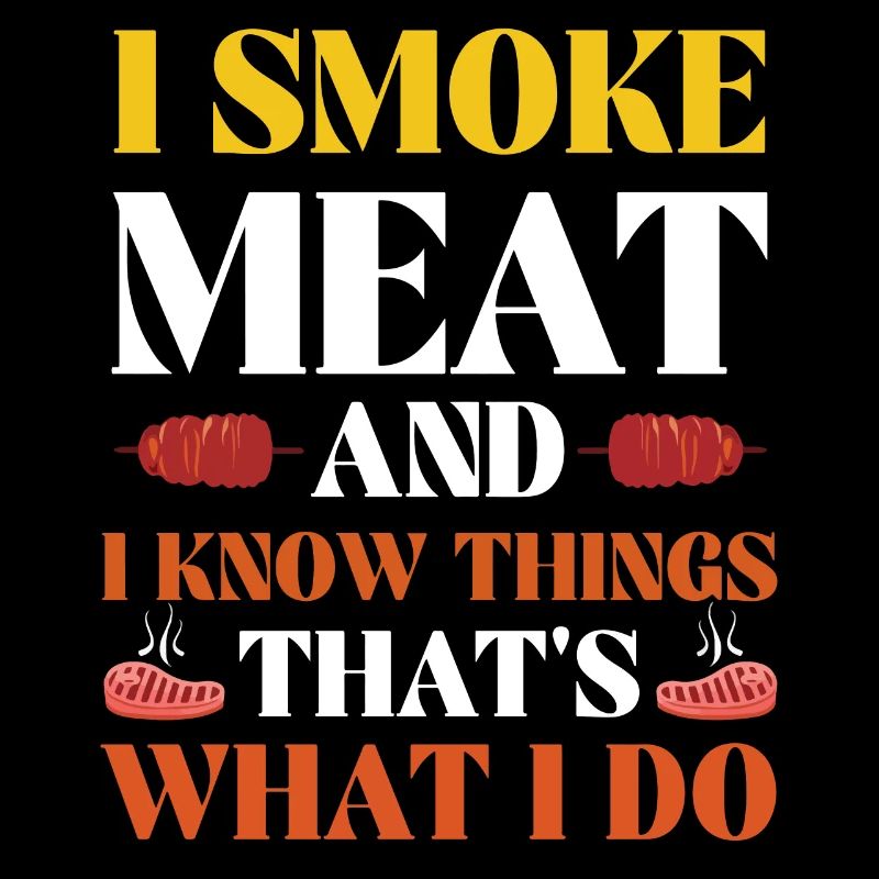 Lustiger Grill, ich räuchere Fleisch