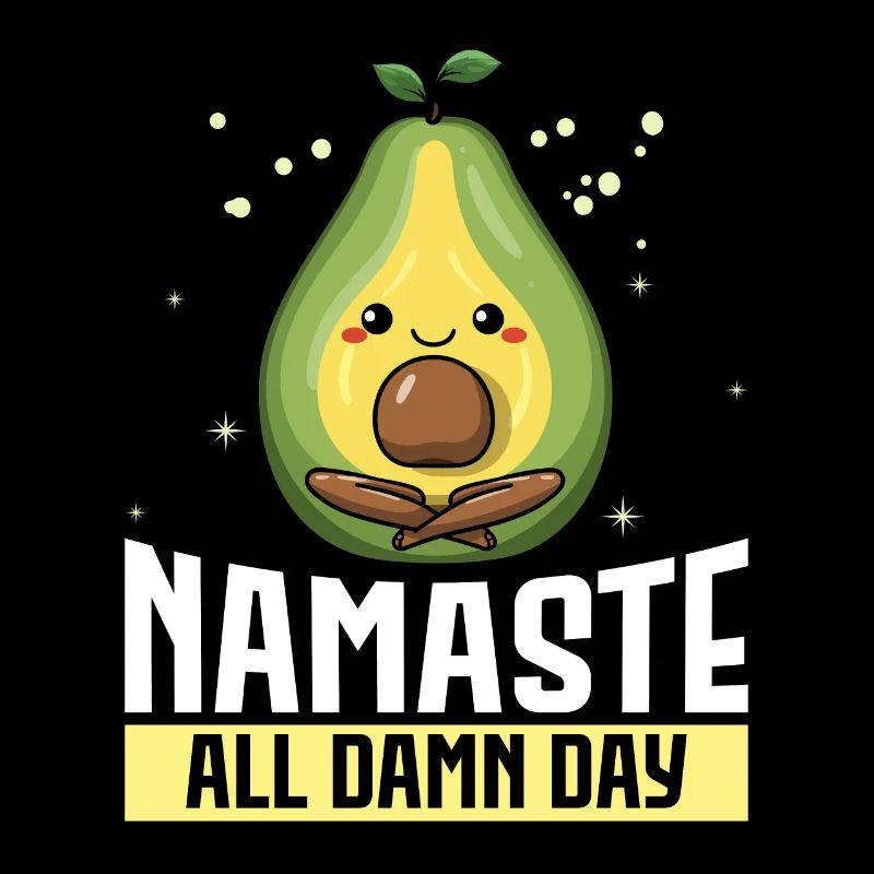 Avocat Yoga Master Avocat Fruit Médité Guac