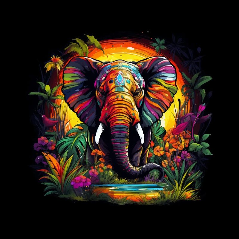 Éléphants dans la jungle