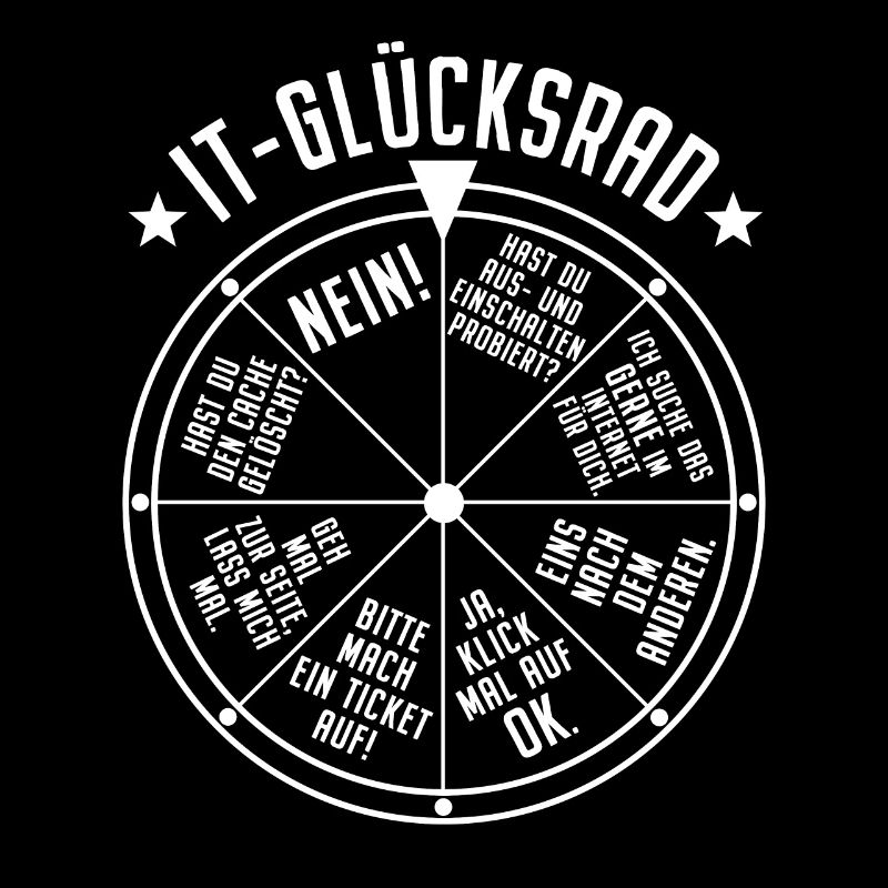 IT Support Glücksrad Service Desk IT Helpdesk Nerd