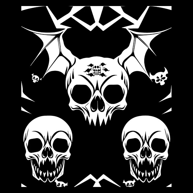 Horror Schädel Schädel Kunst Schädel Gothic Heavy Metal