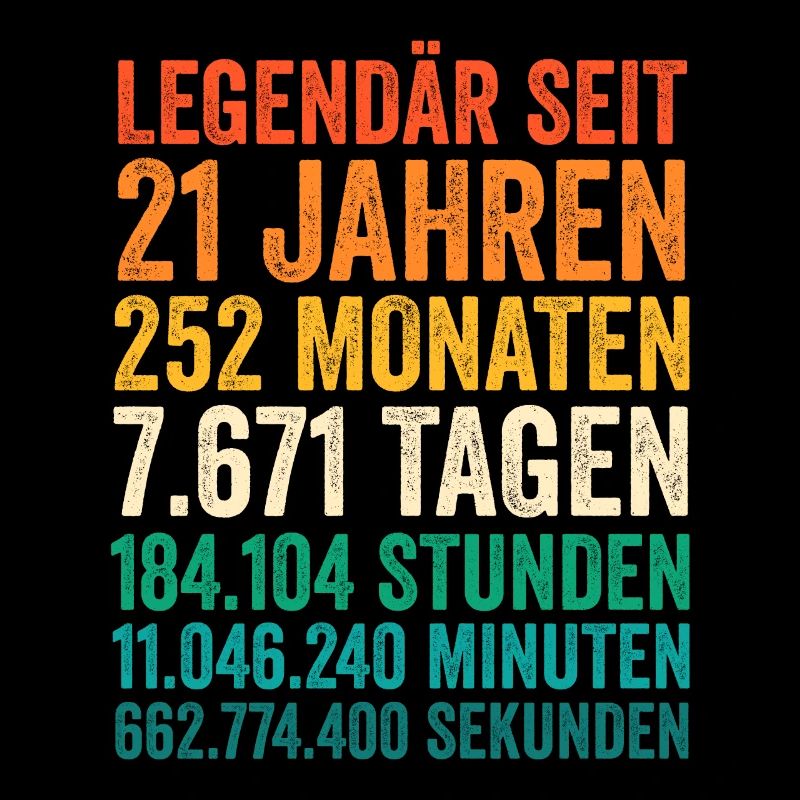 21 Jahre Einundzwanzigster Geburtstag