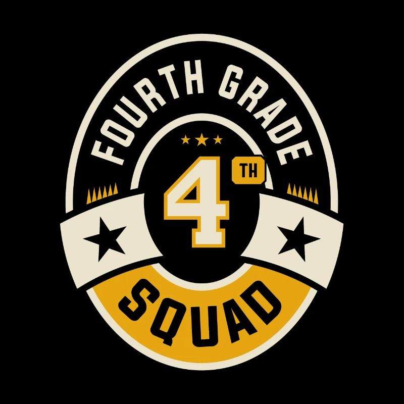 Fourth 4th Grade Squad Team Back To School