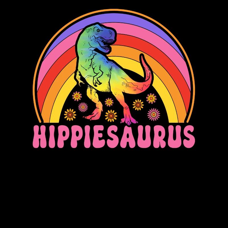 Lustige Hippie Dinosaurier Trex Groovy