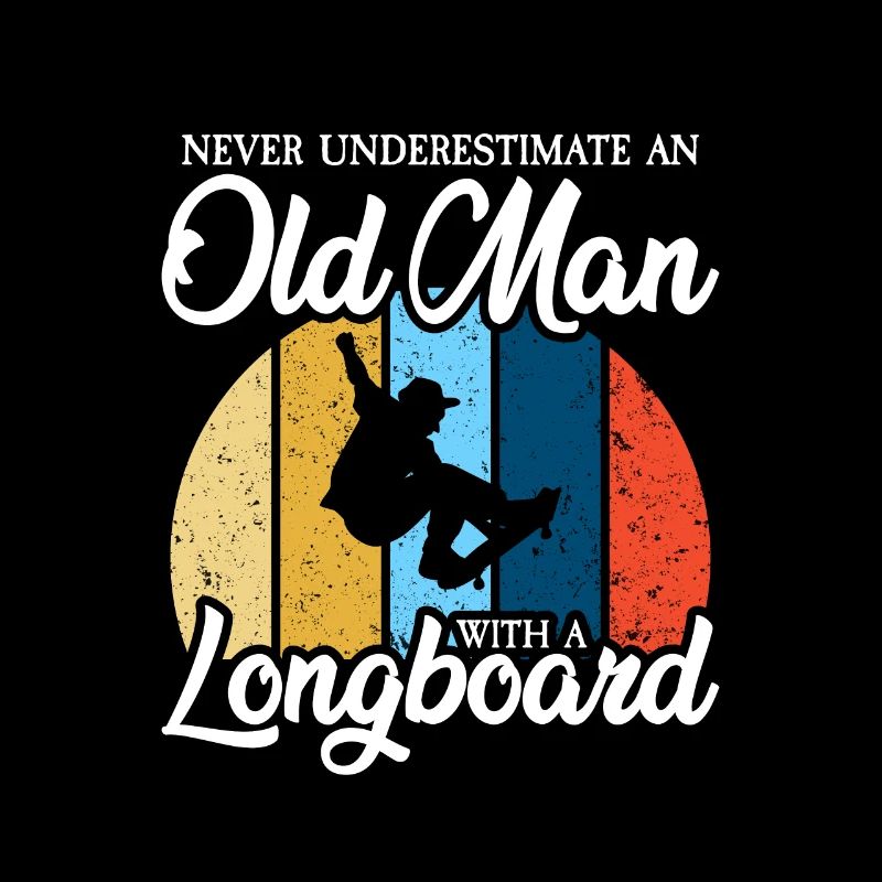 never underestimate an old man with a longboard