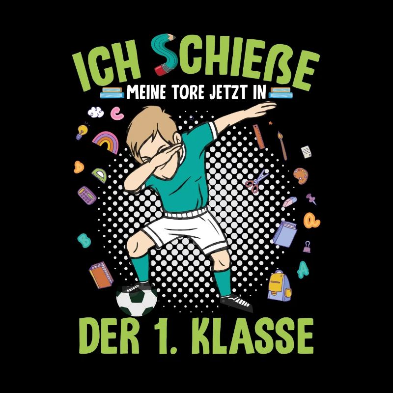 Dabbender Fußballer Schulkind Einschulung