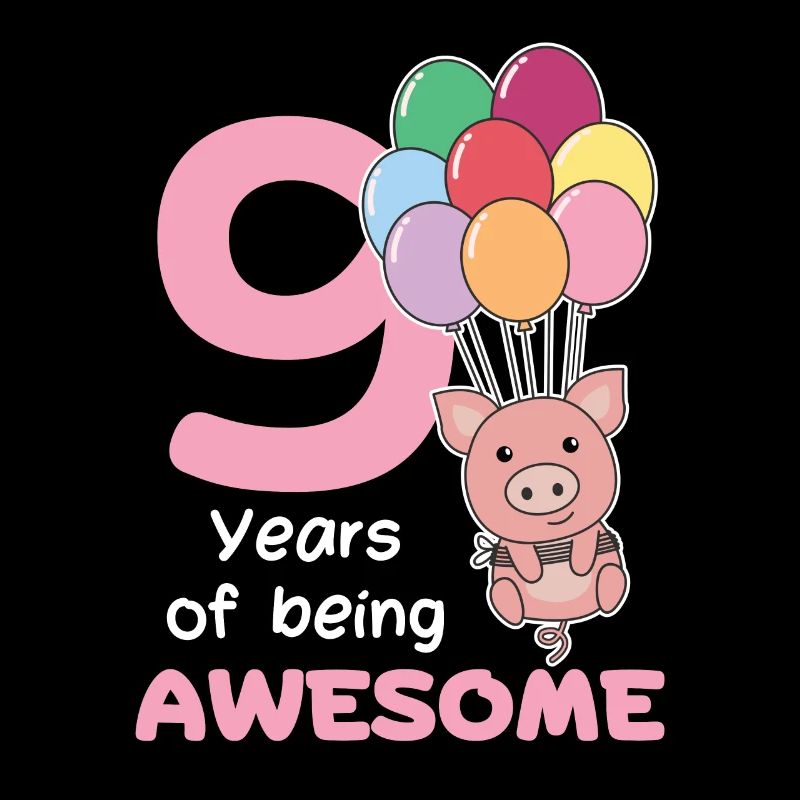 Cochon pour les enfants de 9 ans de neuf ans