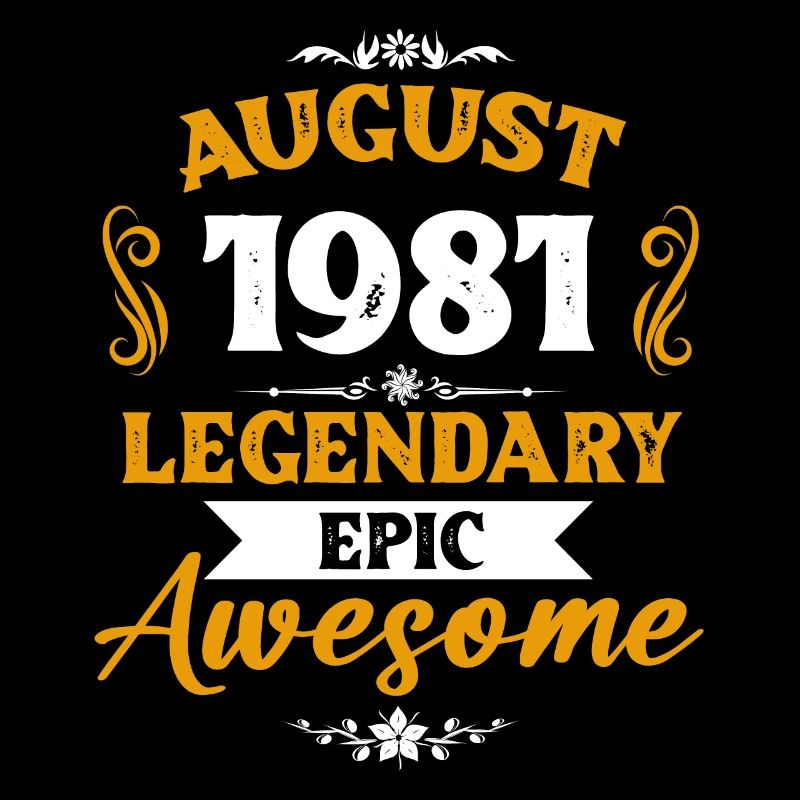 August 1981 Legenden Geburtstag Geschenk