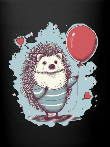 Hérisson mignon avec ballon