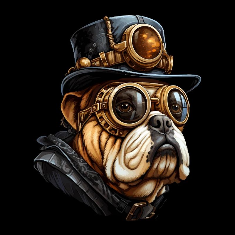 Steampunk Bulldog Dog