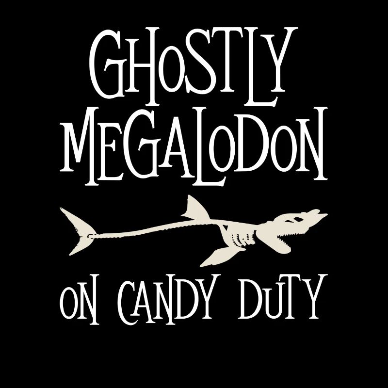 Ghostly megalodon on candy service -