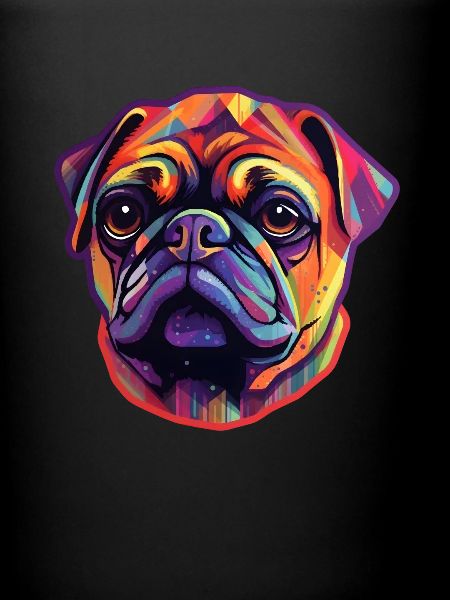 Mops Regenbogenfarben