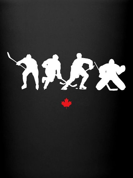 Eishockeyspieler Silhouette Kanada