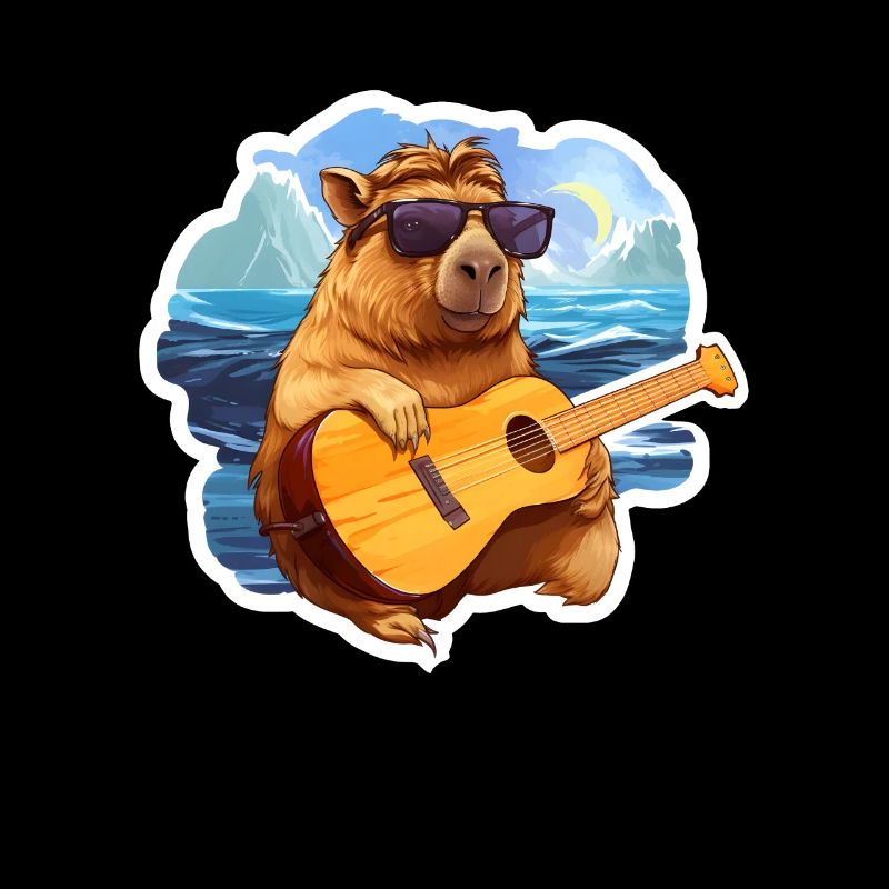 Capybara Guitar Playing