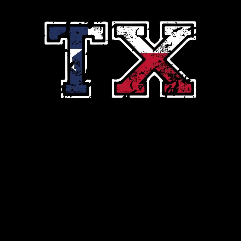 Texas Drapeau américain Noir