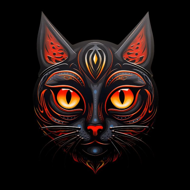 Horreur de la sorcière du chat noir