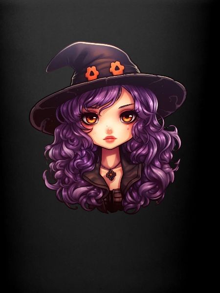 Sorcière Kawaii d’Halloween