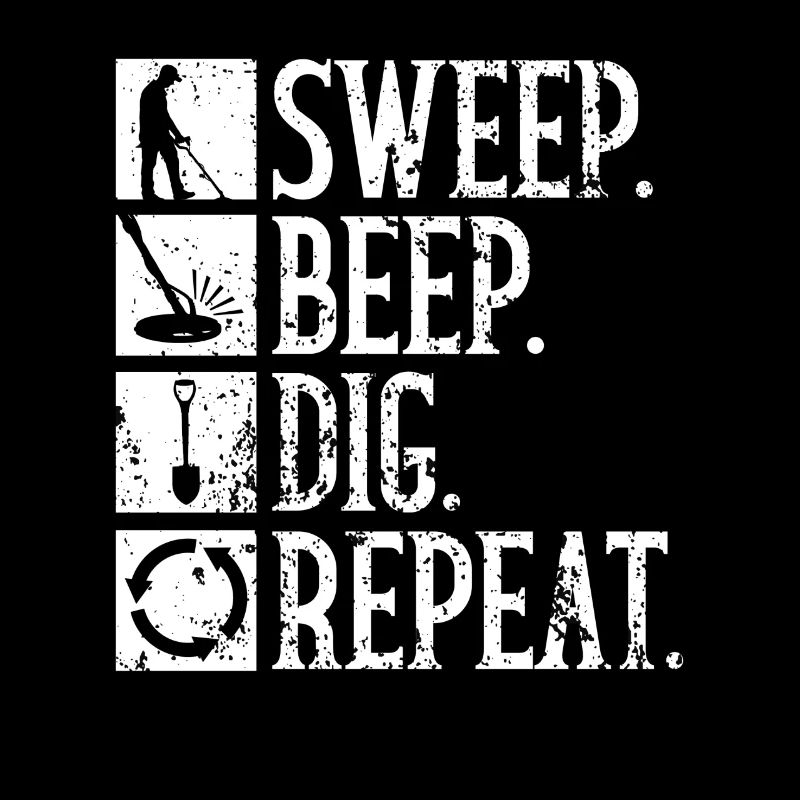 Wipe Beep Dig Repeat Metal Detector