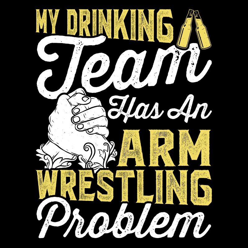 Lustiges Trinker-Team hat Problem mit Armdrücken