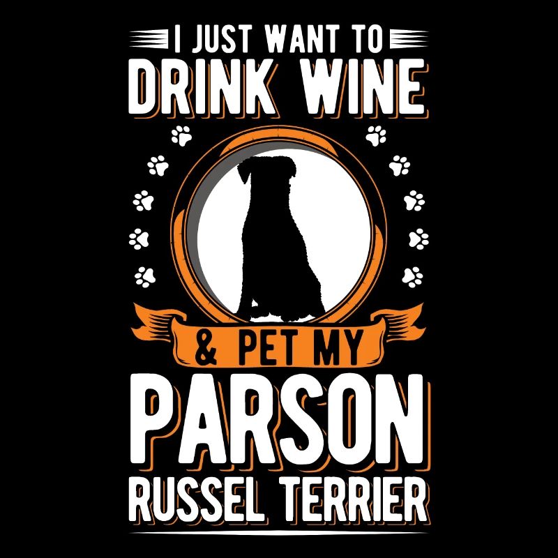 Parson Russell Terrier und Wein