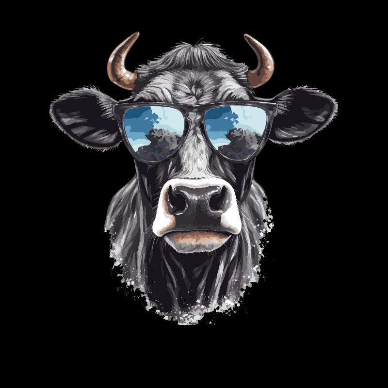 Cow with sunglasses