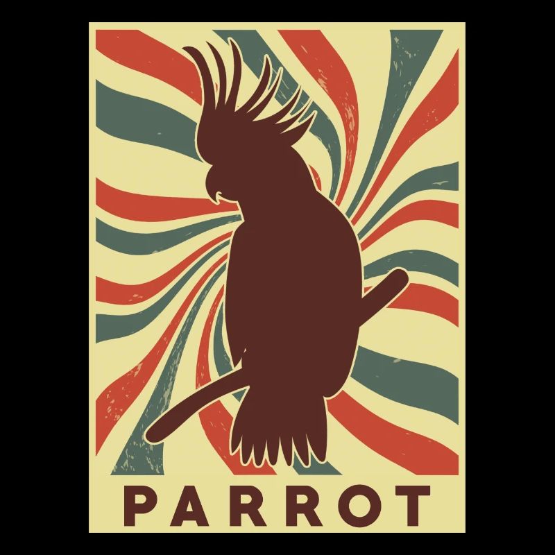 Papagei Retro Vintage