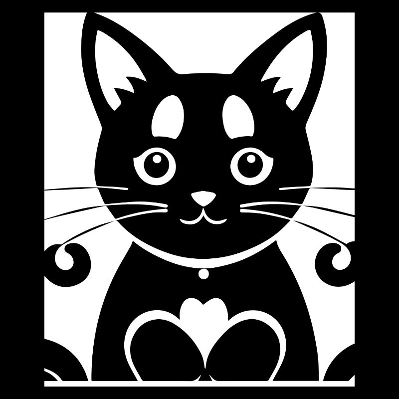 Drôle de chat Silhouette Cheeky Fun Cats
