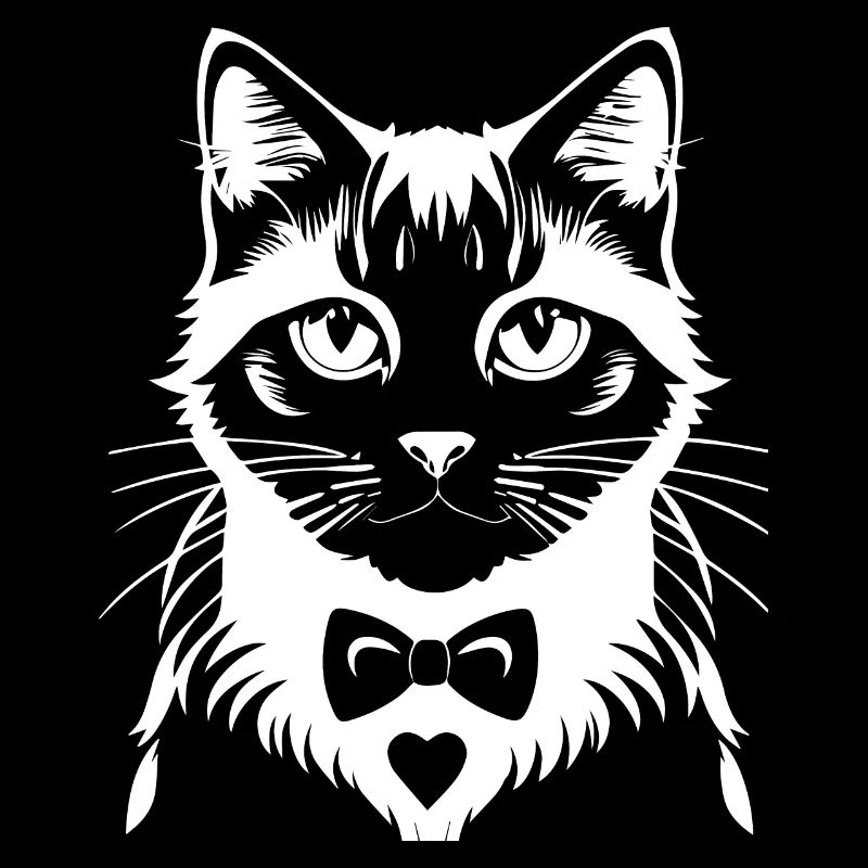 Drôle Chat Silhouette Effronté Fun Chats