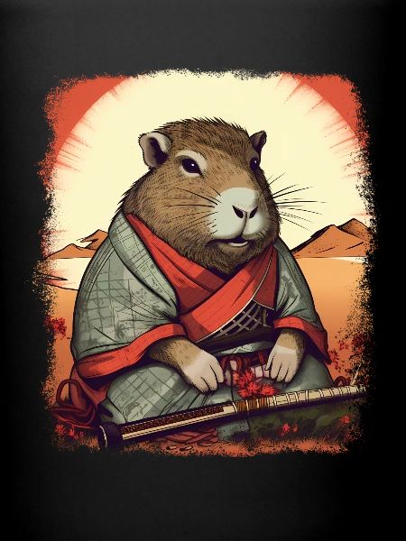 Capybara Samurai Wasserschwein