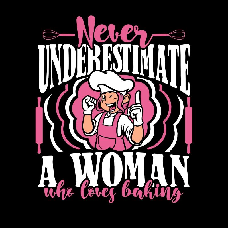 Never Underestimate A Women Who Loves Baking