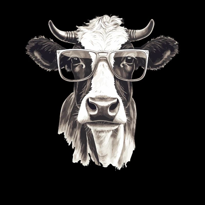 Cow with sunglasses