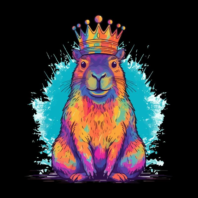 Capybara avec capybara couronne