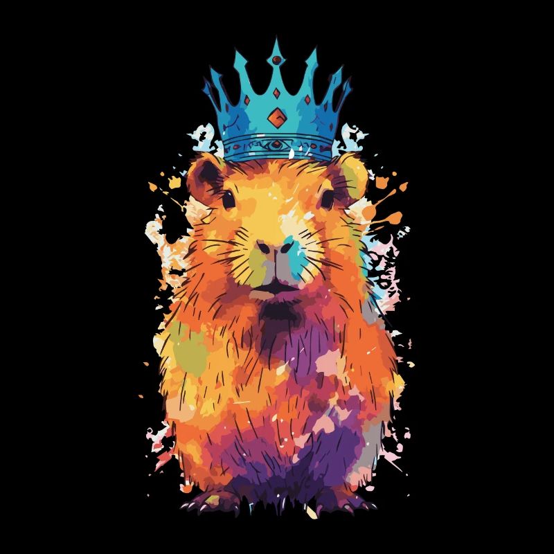 Capybara avec capybara couronne