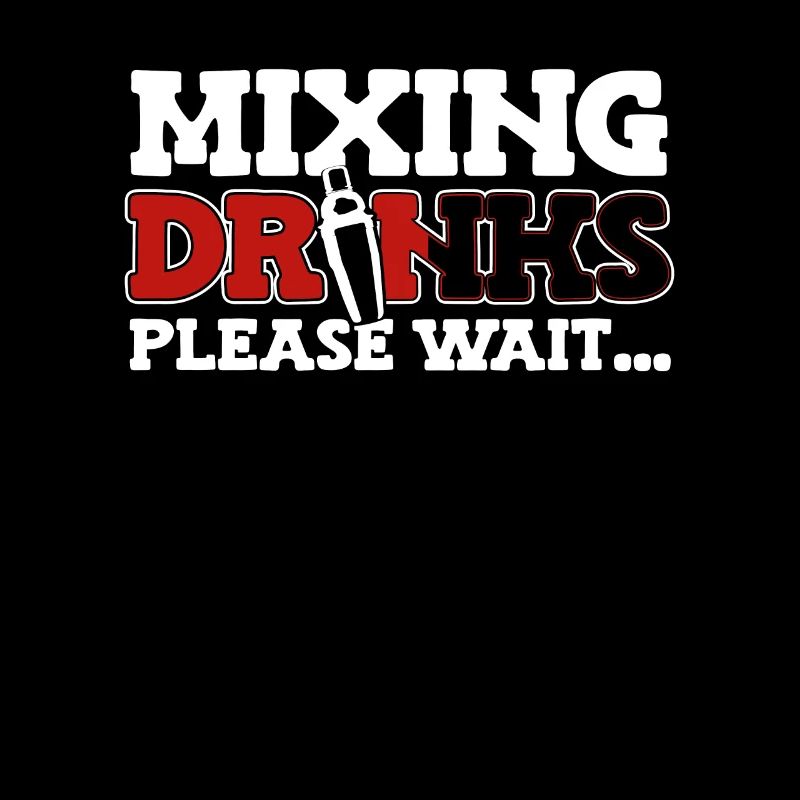Mixing Drinks Please Wait Barmann Bartender