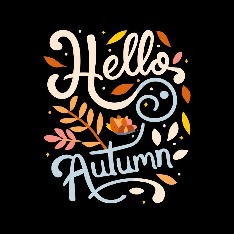 Hello Typographie d’automne - Mode d’automne