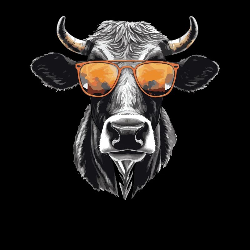 Cow with sunglasses