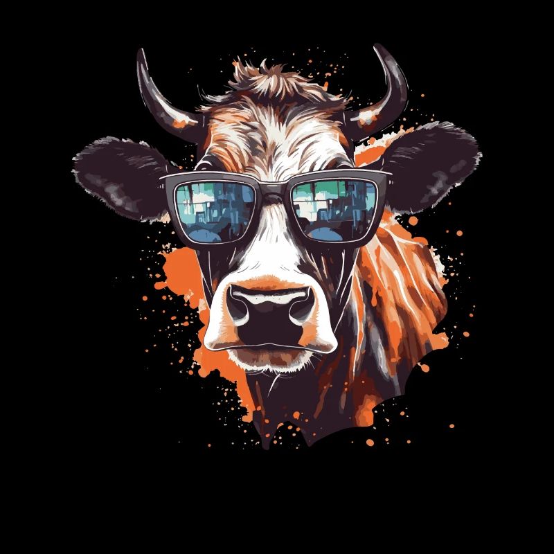 Cow with sunglasses