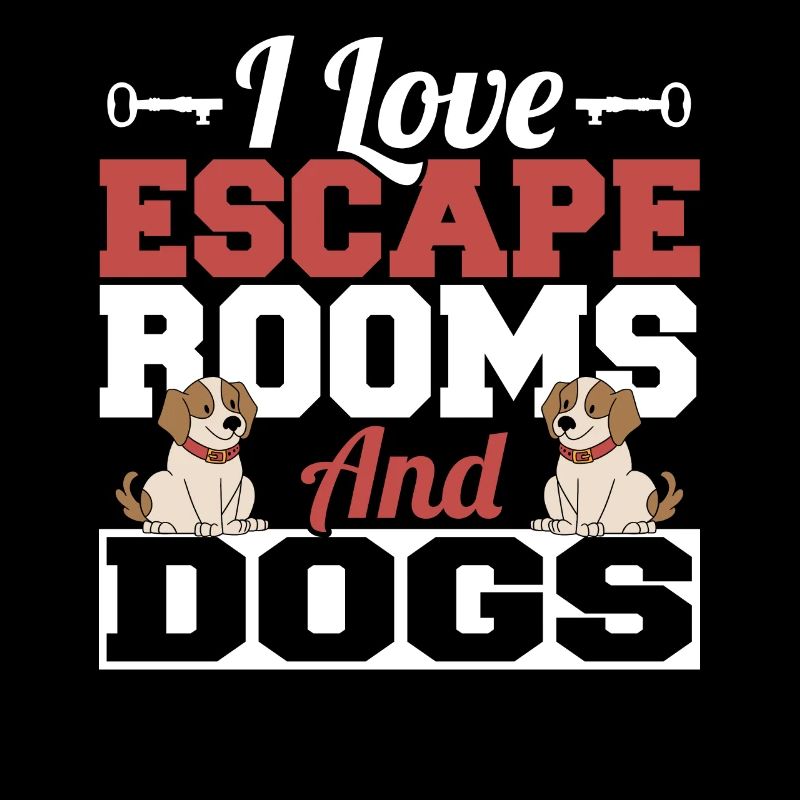 Drôle j’aime les salles d’évasion et les chiens Défi mignon
