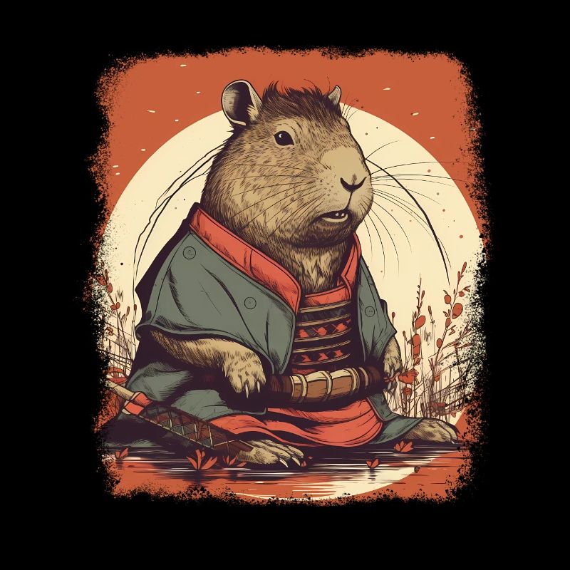 Capybara Samouraï Wasserschwein