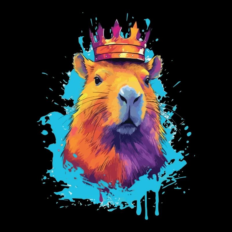 Capybara avec couronne de capybara