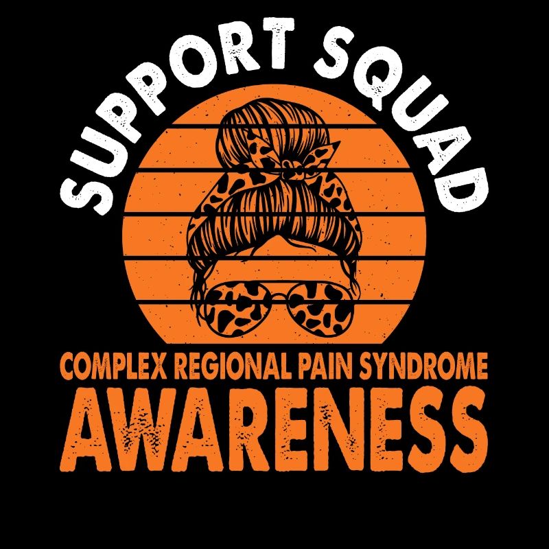 Support Squad Crps Awareness Month Orange Ribbon