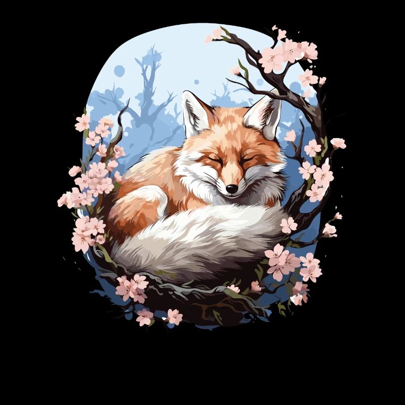 Sleeping Fox Sleepyhead Napping Sleep Fox Lover