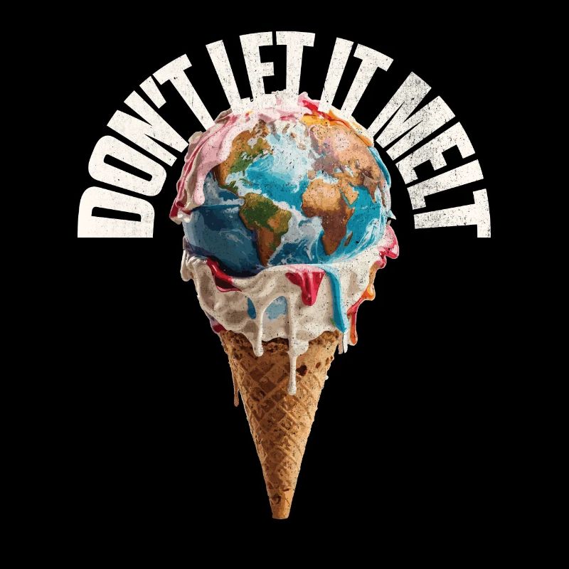 Schmelzende Erde im Eishörnchen Don't let it melt