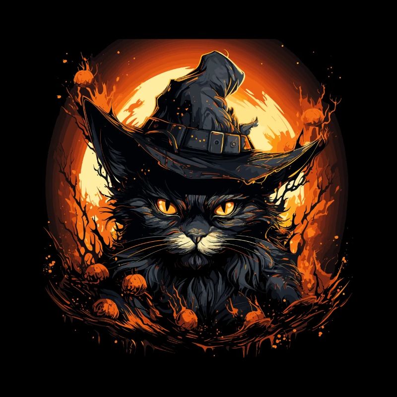 Halloween Angry Cat