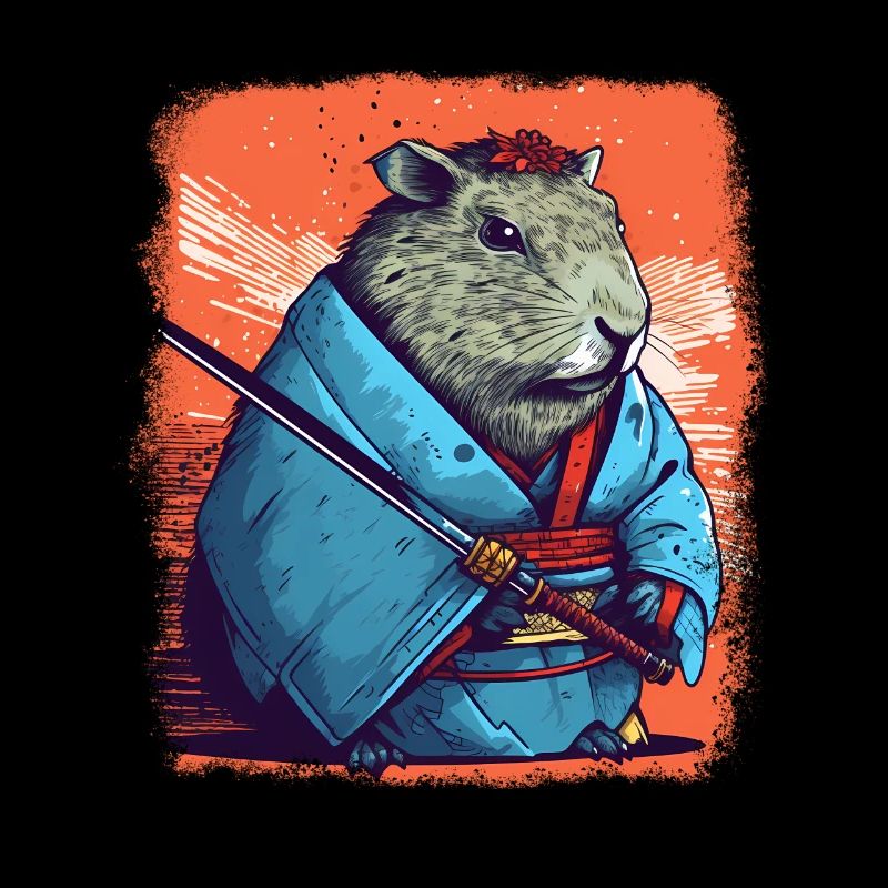 Capybara Samurai Wasserschwein