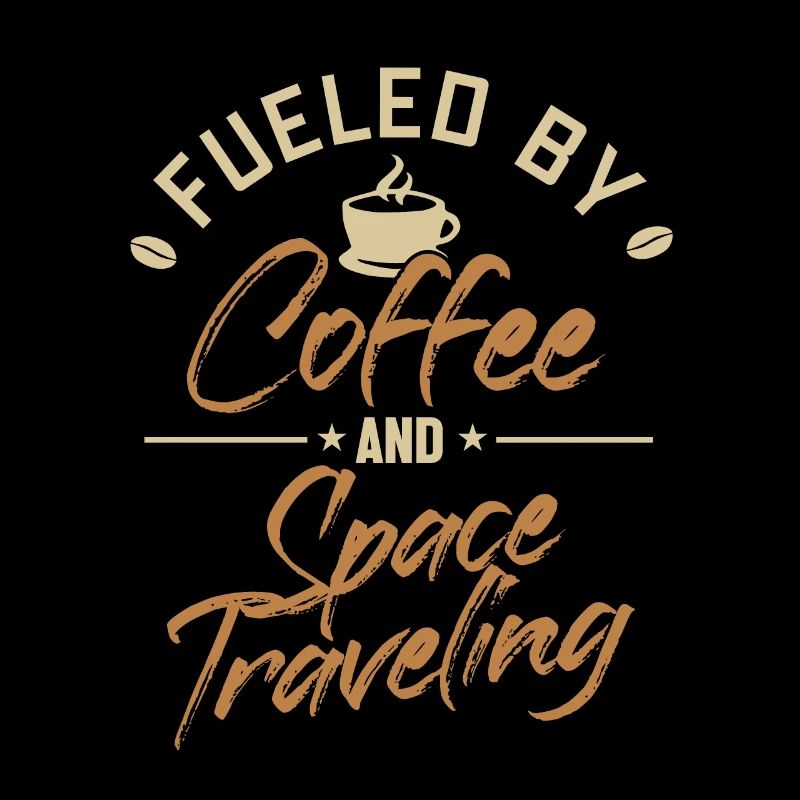 Alimenté par le café et le vaisseau spatial voyageant dans l’espace