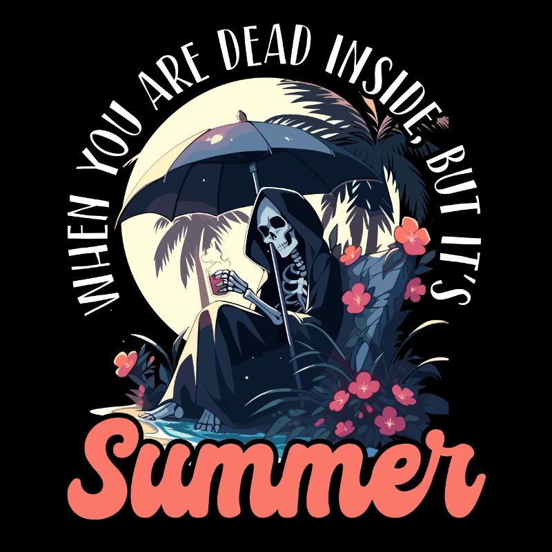 Dead Inside Sarkastische Gothic Skelett Halloween